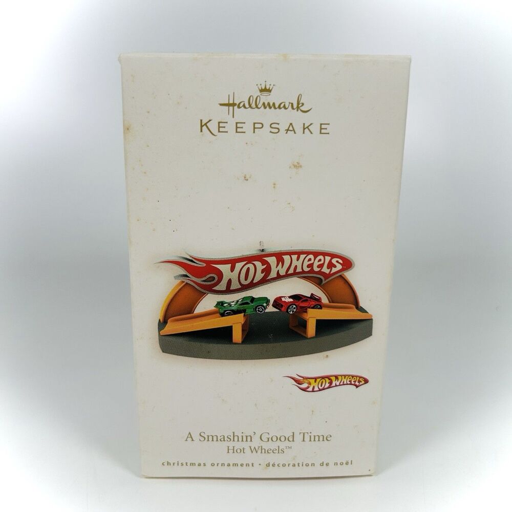 Hallmark Magic Ornament Hot Wheels A Smashin' Good Time 2008 Retired, Motion